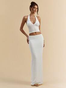 SHEIN BAE 女士日常两件套服装 - 白色 - 查看 6