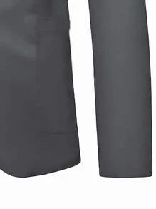 Manfinity Mode Men's Casual Minimalist Business Solid Color Peak Collar Single-Breasted Open Cardigan Jacket Men Casual Suits Men Casual Suit Men Casual Suit Men Dress Outfit Outfits For Men - Dark Grey - View 3