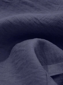 DAZY Quần ống đứng rộng rãi mùa hè mới, thoải mái cho kỳ nghỉ bãi biển và giải trí - Màu xanh hải quân - Xem 4