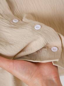 Rusticease 2pcs Women's Crew Neck Solid Sleeveless Top And Floral Print Pants Casual Vacation Outfit,Women Clothing Sets - Khaki - View 6