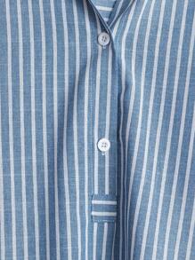 Linhara Plus Size Women's Classic French Style Retro Striped Shirt, Casual All-Match Versatile Fashion Urban Lady Vibe, Chic Design, Stylish Slim Fit Blouse Suitable For Layering With Jackets Or Tanks Fall Cloth For Women