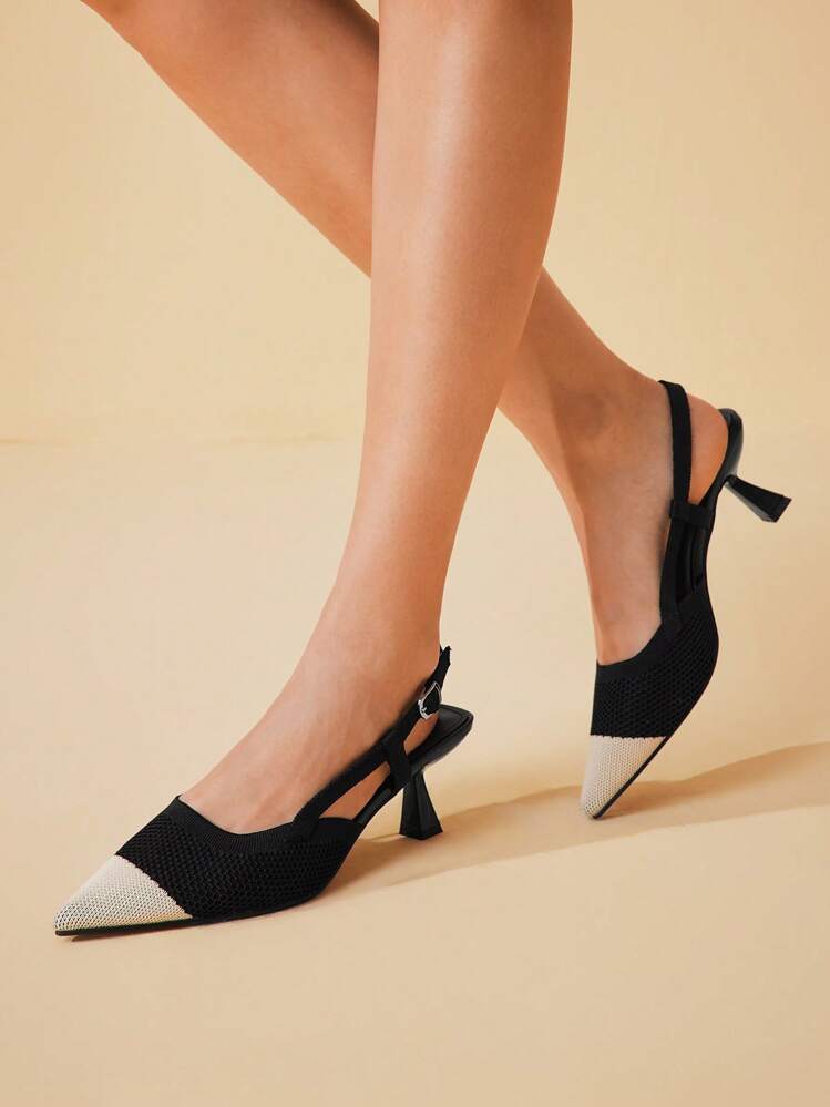 CUCCOO BASICS Zapatos de tacón medio con puntera en punta y tacón de copa con diseño floral 3D para mujer, elegantes y románticos, de piel sintética dorada clásica, ideales para citas y eventos formales - Negro - Añade 7