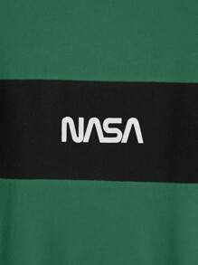 EURMUSE Cotton Men's Letter Printed Sweatshirt And Jogger Pants Set - Dark Green - View 4