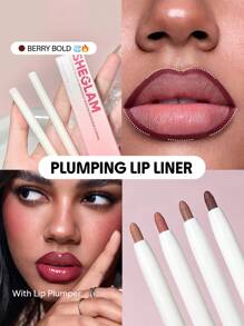 SHEGLAM Bold Booster Plumping Lip Liner Lip Combo Brand Beauty Makeup Face Paint Cosmetic For Women Girls Perfect For Winter Spring Ideal For Y2K Fancy Fashion Suitable For Birthday Valentine'S Day Gift Rave Party Ready Best Color - Berry Bold - View 1
