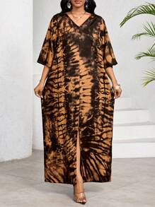 SHEIN Lady Váy dự tiệc công sở thanh lịch mùa xuân, mùa hè, mùa thu và mùa đông cho nữ năm mới - màu nâu - Xem 7