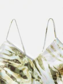 Maija 2025 年夏季新款蝴蝶结可调节肩带印花吊带裙，绿色，百搭，适合海滩度假、城市通勤、优雅派对、休闲聚会、海滩度假、音乐节、早午餐、办公室、毕业季、圣约翰节前夕 - 彩色 - 查看 11