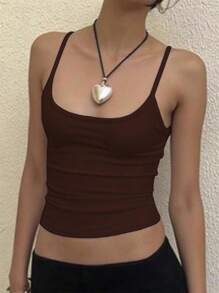 INAWLY Women's Solid Color Ruffle Sleeveless Elegant Tank Tops For Summer