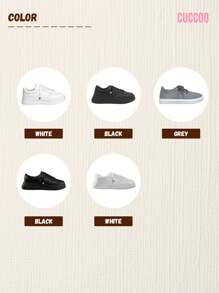 CUCCOO EASI Women Minimalist Fashionable Comfortable Flat Lace-Up Casual White Sneaker For Summer Vacation Shoes Summer Sports Shoes Casual Shoes Back To School Shoes College Student Shoes Fall, Spring/Autumn Versatile Shoes For Women Shoes For Women Sneakers Spring Shoes Easter Tainers