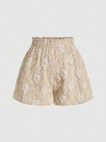 Sweetra Plus Size Vacation Shoulder Cutout T-Shirt And Mini Skirt 2 Pieces Set - Multicolor - View 14