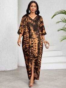 SHEIN Lady Váy dự tiệc công sở thanh lịch mùa xuân, mùa hè, mùa thu và mùa đông cho nữ năm mới - màu nâu - Xem 4