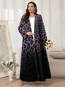 Al Najma Áo Abaya họa tiết da báo cho nữ - Nhiều màu - Xem 6
