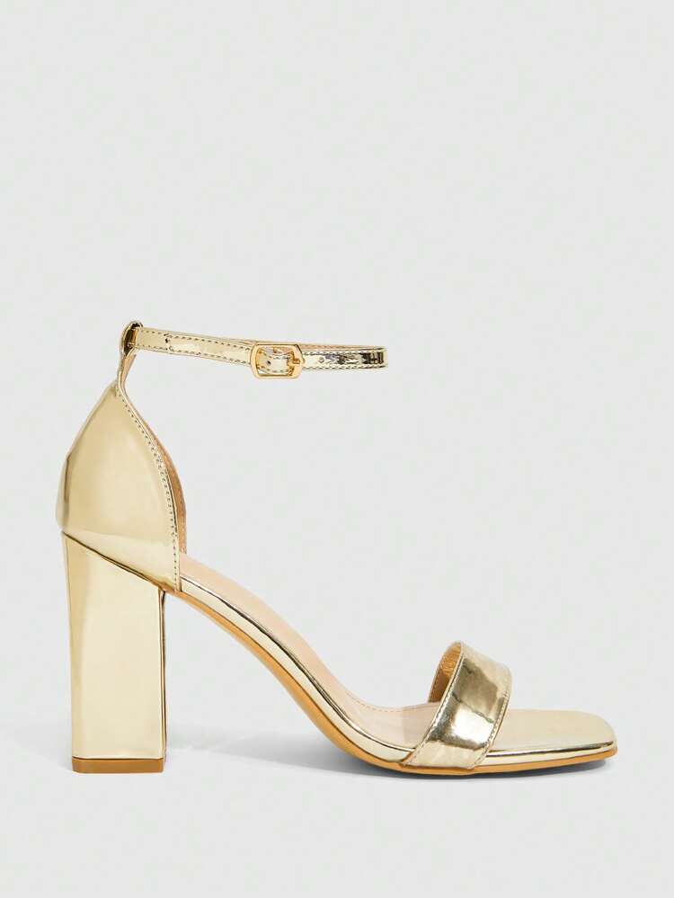 CUCCOO SZL Women's Adjustable Buckle Strap Stiletto High Heels - Gold For Christmas Spring Shoes Prom Heels Summer Shoes