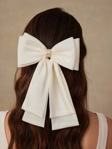 MOTF PREMIUM OVERSIZED DUAL LAYER BOWKNOT HAIRCLIP - Beige - View 1