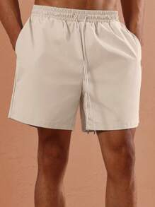 SUMWON Premium Drawstring Beach Shorts Summer Swimming Pool Board Shorts Elastic Waist Mid Length Leisure Vacation Bermuda