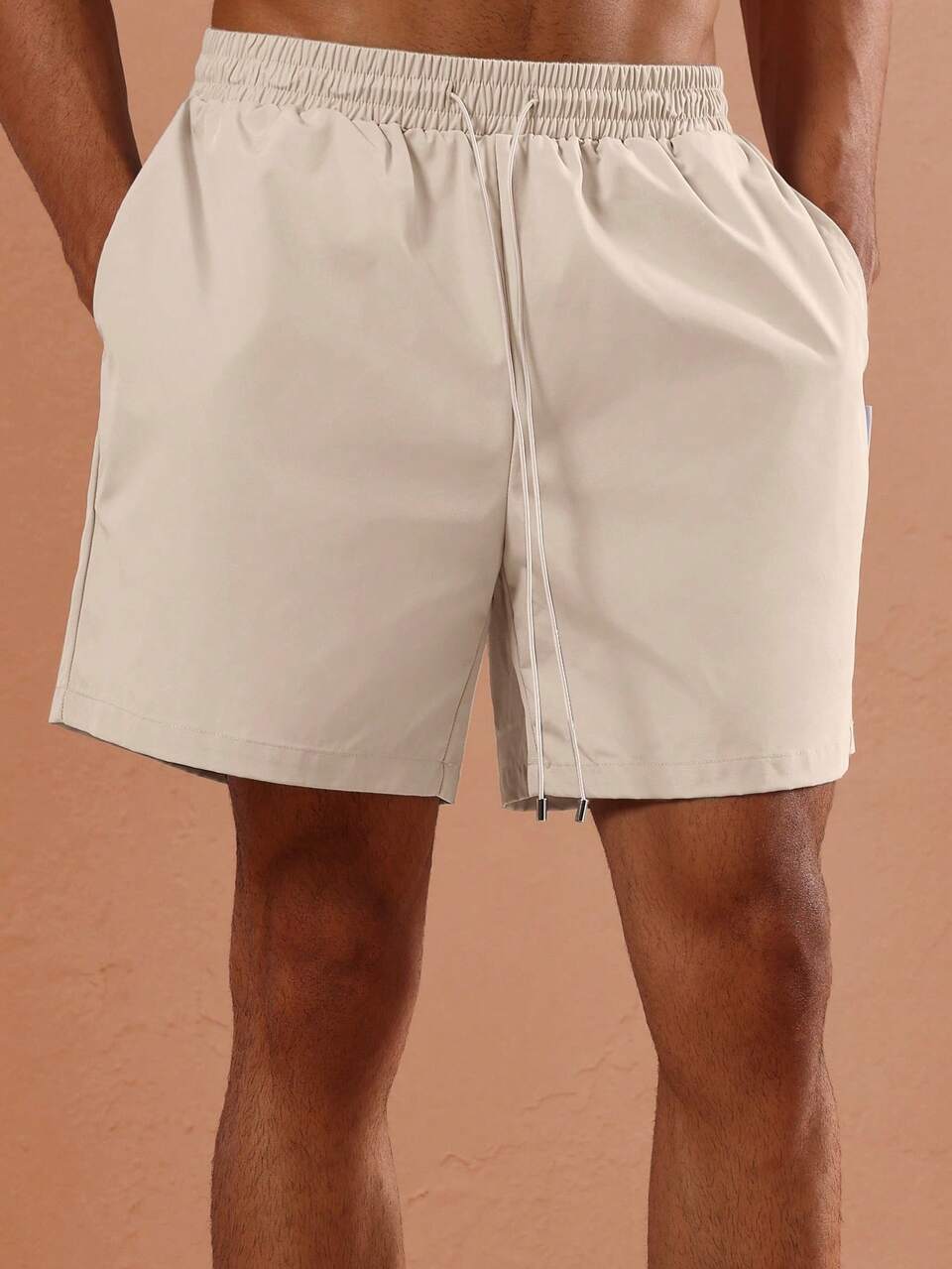 SUMWON Premium Drawstring Beach Shorts Summer Swimming Pool Board Shorts Elastic Waist Mid Length Leisure Vacation Bermuda