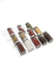 Rak Penyimpanan Bumbu 4 Tingkat, Rak Bumbu Akrilik yang Dapat Diatur, Baki Penyimpanan Bumbu yang Dapat Diperluas, Lemari Dapur, Rak Dapur, Hadiah Natal - Clear - View 6