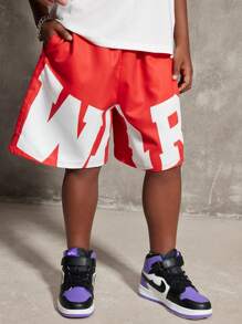 Coolane Kids Tween Boys 春夏街头服饰图案白色毛衣短裤