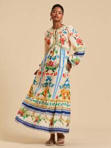 Travachic Rochie țesută cu mânecă lungă pentru femei, ideală pentru vacanțe de primăvară/vară, ținute de sărbătoare, ținute de plajă pentru femei, vacanță de primăvară, ținute de vacanță pentru femei, ținute de concert pentru femei, BOHO, Bohemia, festivaluri de muzică, vacanțe tropicale, haine romantice, topuri pentru ieșiri în oraș, ținute de seară pentru femei, toate hainele de femei, haine de toamnă, toamnă, rochii boho pentru femei - Kaki - Vizualizare 4