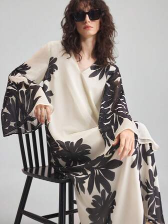  Ontre 2025 Women's Autumn/Winter Clothing, Fall/Winter Women's Wear, Back To School, Halloween, Christmas, Business Casual, Retro Dignified Elegant Versatile Basics, Nashville Apparel, Printed Loose Strap Dress, Women's Teacher Outfit, Elegant Urban Long Dress, New Year Party Dress, Autumn/Winter Christmas Dress,Christmas, New Year