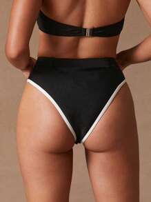 NYA SZN Swim Bikini Bottom Color Block Cheeky, Beach Poolside Casual Everyday Vacation Party Brunch Elegant Gyaru Club Going Out Sexy Concert National Tour Music Festival Summer Pastel