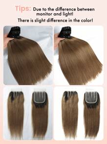 Ombre Straight Hair Bundles With Closure 10A Brazilian Remy Human Hair 2 Tone T1B/30 Ombre Straight Human Hair 3 Bundles With 4x4 Lace Closure For Woman - S1/30 - View 6
