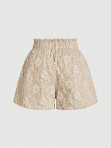 Sweetra Plus Size Vacation Shoulder Cutout T-Shirt And Mini Skirt 2 Pieces Set - Multicolor - View 13