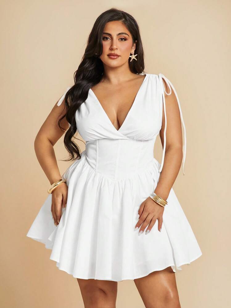 open lace back dress Talisea Women's Plus Size White Lace Wedding Bride Smocked Tiered Dress  Photoshoot Long Flowy Maxi Boho Summer Dress at Amazon Women's Clothing  store main image 0
