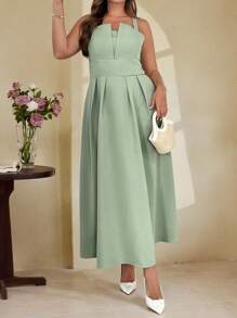 Vintamour 大码女式夏装、乡村度假太阳裙、法式复古连衣裙、绿色连衣裙 女式夏装 度假装 女式连衣裙 女式优雅太阳裙 度假连衣裙 女式端庄连衣裙 茶会连衣裙 鼠尾草绿连衣裙、薄荷绿连衣裙