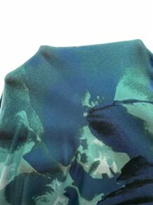 MaterniChic Pregnant Women Tie Dye Printed Fitted Summer Strap Dress  Maternity  Dress FLORAL - Green - View 5