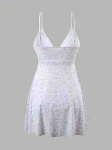 Swim Mod 女士碎花连体泳衣，适合度假、派对、海滩 - 彩色 - 查看 3