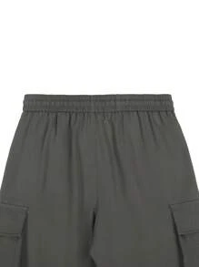 Manfinity LEGND Pantalones casuales de carga con cintura elástica para hombre, pantalones tipo cargo jogger de estilo carga para hombres