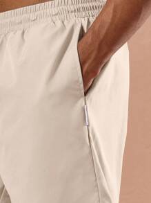 SUMWON Premium Drawstring Beach Shorts Summer Swimming Pool Board Shorts Elastic Waist Mid Length Leisure Vacation Bermuda