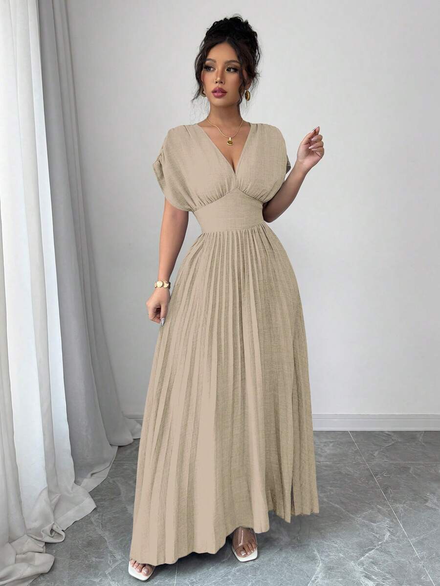 Rafferiza 女式蓝色十字结腰短款荷叶边连衣裙