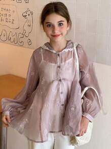 DAZY Tween Girls Jacket For Fall - Purple - View 4