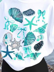 SHEIN Leap Crew Bộ 2 áo thun tay ngắn rộng rãi và quần legging cho bé gái tuổi teen, phù hợp cho mùa hè - Nhiều màu - Xem 4