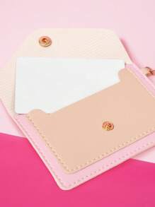 THE POWERPUFF GIRLS X SHEIN Cute Pink Star Jumper Coin Purse Keychain