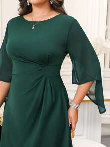 SHEIN PETITE CURVE Christmas - - Green - View 9