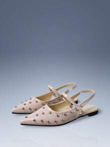 CUCCOO GRLICON 女士时尚百搭铆钉平底鞋