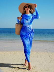Swim Shayni Maillot de bain une pièce avec imprimé, style vacances pour femmes