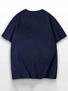 Camiseta de bombardino regular de cocodrilo para hombres | Camiseta surrealista italiana del "cerebro podrido" | Camiseta divertida con estampado de cocodrilo y avión | Camiseta con estampado de meme viral de Internet, regalo para amantes de la música, camiseta gráfica de moda, camiseta negra casual única y artística, camiseta de cuello redondo de manga corta con estampado elegante, para cumpleaños - Azul Marino - Ver 2