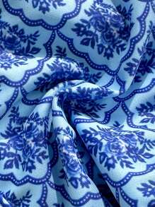 Swim Mod Women's Summer Spaghetti Strap Sexy Bikini Vacation Tight Casual Printed Random 2 Pieces Bikini Beach Outfit Set