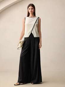BizChic Áo tank top cổ tròn vạt lệch mới mùa Xuân/Hè, hiện đại, thanh lịch, phù hợp cho đi làm hàng ngày, lãng mạn, mang hơi hướng retro thập niên 90, thích hợp cho Giáng sinh, Năm mới, Ngày Valentine, Tiệc tùng, Bãi biển, Lễ tốt nghiệp, Thời trang, Lễ hội, Kỳ nghỉ, Khách dự đám cưới, Bữa ăn trưa, Sân bay, Nhiều dịp khác nhau. - Màu be - Xem 9