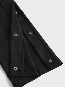 BRENVOR Pantalones rectos de ajuste relajado de color negro sólido, con cintura ajustable, para uso casual y diario para hombres, esencial para viajes