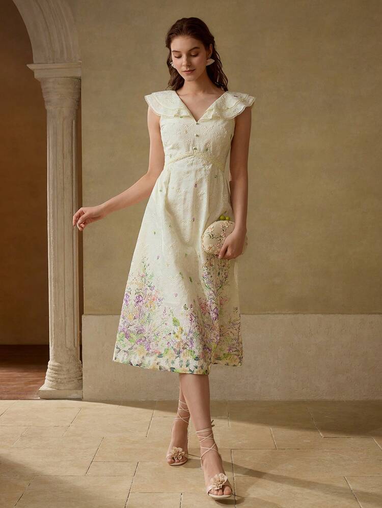 EMBROIDERY ZIPPER DRESS