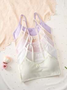 Sujetadores de entrenamiento para niñas preadolescentes, ropa interior de algodón suave para niñas jóvenes, camiseta y sujetador para estudiantes escolares, sujetador para niñas preadolescentes y adolescentes