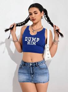 SHEIN PETITE Váy bút chì denim thường ngày có túi màu gradient dành cho nữ - Rửa trung bình - Xem 4