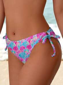 Swim Mod Women's Beach Vacation Shell Print Swimsuit Bottom For Summer - Multicolor - View 3