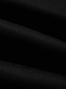 Tween 男童黑色街头拼色印花运动裤，舒适、时尚、百搭、面料柔软，非常适合日常、上学、旅行和户外活动