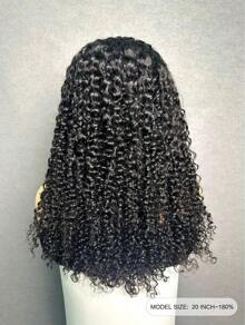 QUICK WEAR Curly Half Wig Human Hair 3-In-1 Half Wig Seamless Kinky Curly Flip Over Human Hair No Glue No Lace 180% Density 14-28 Inches Natural Black Color With Natural Hairline Beginner Friendly Sport Vacation Travel Festival Prom Outdoor Cosplay Campus School Beach Wedding Camping Holiday Outfits Summer Outfits Vacay Vibes Charm Elegant Casual Y2k Fashion Styles Ss25 Keywords - S1 - View 3