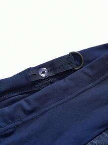 SHEIN Pantalones cortos vaqueros informales de maternidad de unicolor, plisados, con parches elásticos para el verano
